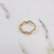 ZigZag Ring 1.55gr / Size 6 3/4 / White Zircons 18K Yellow Gold $
