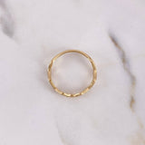 ZigZag Ring 1.55gr / Size 6 3/4 / White Zircons 18K Yellow Gold $