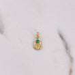 Dije Rostro Gato 0.4gr / 1.4cm / Esmeralda 4pts Oro Amarillo 18K (Joya) $