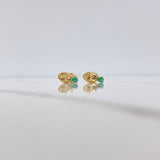 Topos GC 1.1gr / Esmeralda 12pts Oro Amarillo 18K (Joya) $