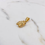 Dije Herradura Caballo 4.4gr / 2.6cm / Circones Blancos Oro Amarillo 18K $