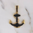 Pendant Anchor 6.3gr / 4.4cm / Black Zirconia 18K Yellow Gold &