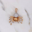 Pendant Spider 4.9gr / 3cm / Black and White Zircons Two 18K White and Rose Gold &