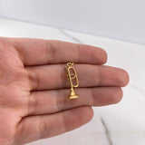 Pendant Trumpet 1.1gr / 2.6cm / Smooth 18K Yellow Gold &