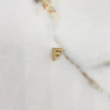 Pendant Letter F 0.65gr / 0.7cm / 3D Polished Yellow Gold $