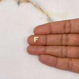 Pendant Letter F 0.65gr / 0.7cm / 3D Polished Yellow Gold $