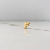 Pendant Letter F 0.6gr / 0.7cm / 3D Polished Yellow Gold $