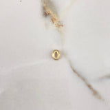 Pendant Letter O 0.45gr / 0.7cm / 3D Polished Yellow Gold $