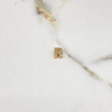 Pendant Letter R 0.65gr / 0.7cm / 3D Polished Yellow Gold $
