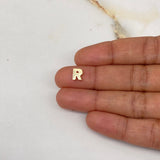 Pendant Letter R 0.65gr / 0.7cm / 3D Polished Yellow Gold $