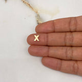 Pendant Letter X 0.65gr / 0.7cm / 3D Polished Yellow Gold $