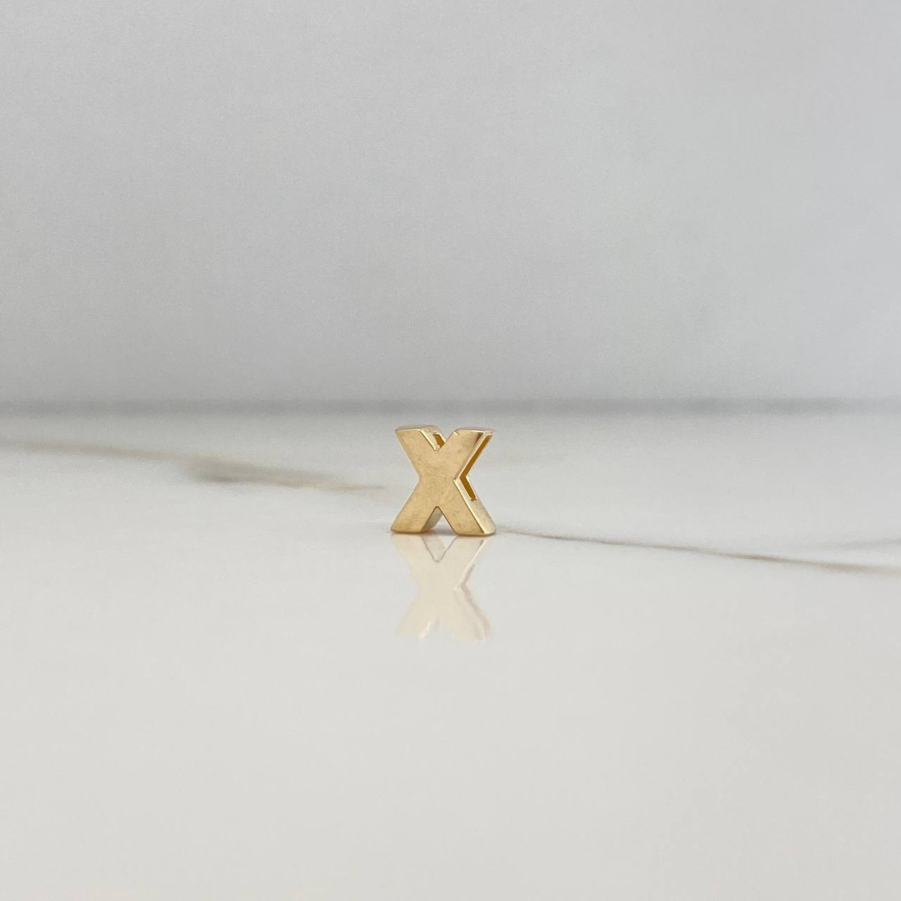 Pendant Letter X 0.65gr / 0.7cm / 3D Polished Yellow Gold $