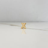Pendant Letter X 0.65gr / 0.7cm / 3D Polished Yellow Gold $
