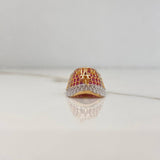 Pendant Cap LA 4.2gr / 3cm / White Fuchsia Zircons Three Golds $