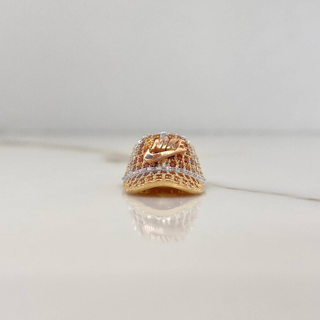 Pendant Cool Cap 4.75gr / 3cm / Orange Zircons Three Golds $