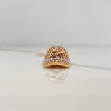 Pendant Cool Cap 4.75gr / 3cm / Orange Zircons Three Golds $