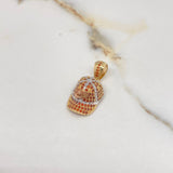 Pendant Cool Cap 4.75gr / 3cm / Orange Zircons Three Golds $