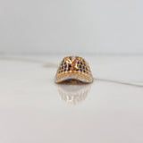 Pendant NY Cap 4.05gr / 3cm / White Blue Zircons Three Golds $