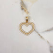 Pendant Heart 6.1gr / 3.8cm / White Zirconia Yellow Gold $