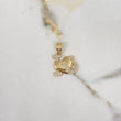 Pendant I Love 3.7gr / 2.9cm / White Zirconia Yellow Gold $
