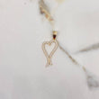 Pendant Heart Silhouette 2.7gr / 4cm / White Zirconia Yellow Gold $
