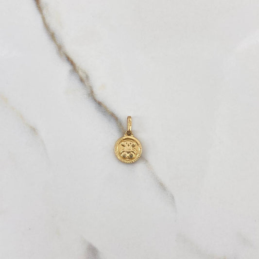 Pendant Bear Medal Ts1 0.9gr / 2cm / Yellow Gold $