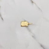 Dije Placa Pergamino 0.65gr / 2.3cm / 10.3mm*10.2mm Liso Oro Amarillo $