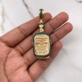 Pendant Buchanan's Bottle 24.8gr / 5.6cm / Green Zircons Yellow Gold (Offer) &