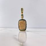 Pendant Buchanan's Bottle 24.8gr / 5.6cm / Green Zircons Yellow Gold (Offer) &