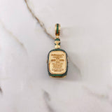 Pendant Buchanan's Bottle 24.8gr / 5.6cm / Green Zircons Yellow Gold (Offer) &