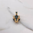 Pendant Panther 5.3gr / 2.5cm / White Green Fuchsia Zircons Yellow Gold $
