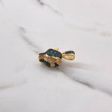 Pendant Panther 5.3gr / 2.5cm / White Green Fuchsia Zircons Yellow Gold $