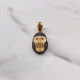 Pendant Gorilla 4.15gr / 3.2cm / Brown Fuchsia Zircons Yellow Gold $