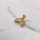 Pendant Control Play 5.95gr / 2.3cm / White Zircons Two Yellow and White Golds $