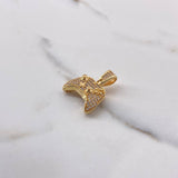 Pendant Control Play 5.55gr / 2.3cm / White Zircons Yellow Gold $