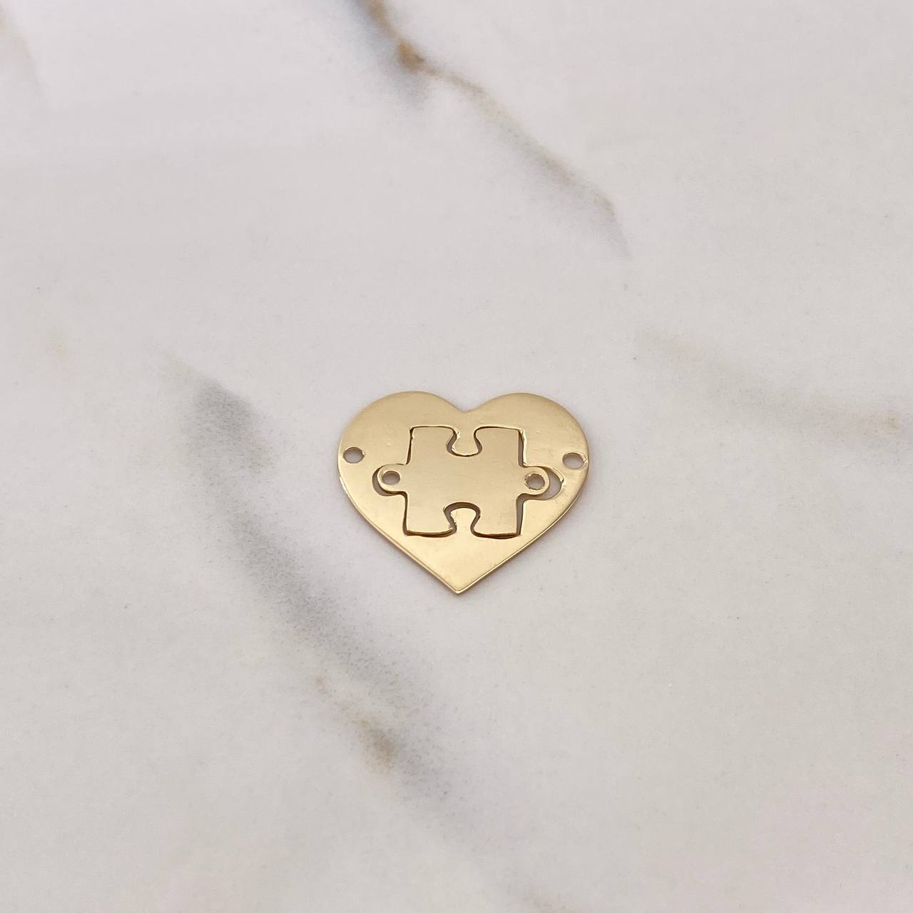 Charm Heart Couple 1.7gr / 2cm / 20mm*20mm Puzzle Yellow Gold $