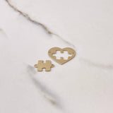 Charm Heart Couple 1.7gr / 2cm / 20mm*20mm Puzzle Yellow Gold $