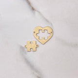 Charm Heart Couple 1.7gr / 2cm / 20mm*20mm Puzzle Yellow Gold $