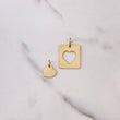 Pendant Heart Plate Couple 2.55gr / 2.5cm / 20mm*16mm Smooth Yellow Gold $