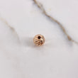 Bead Diamond Cut 0.4gr / 8mm Rose Gold &