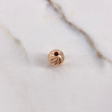 Bead Diamond Cut 0.4gr / 8mm Rose Gold &