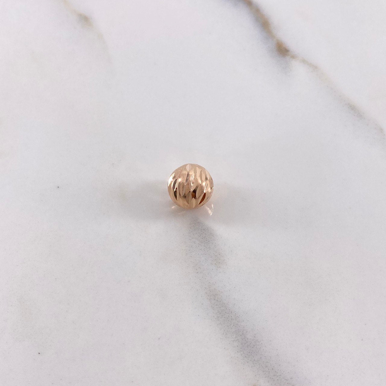 Bead Diamond Cut 0.4gr / 8mm Rose Gold &