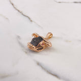 Pendant Bull 16.05gr / 4.2cm / Fuchsia Black Zircons Rose Gold $