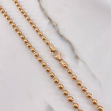 Military Chain 27.05gr / 60cm / 3.75mm Beads Polished Rose Gold +3 $