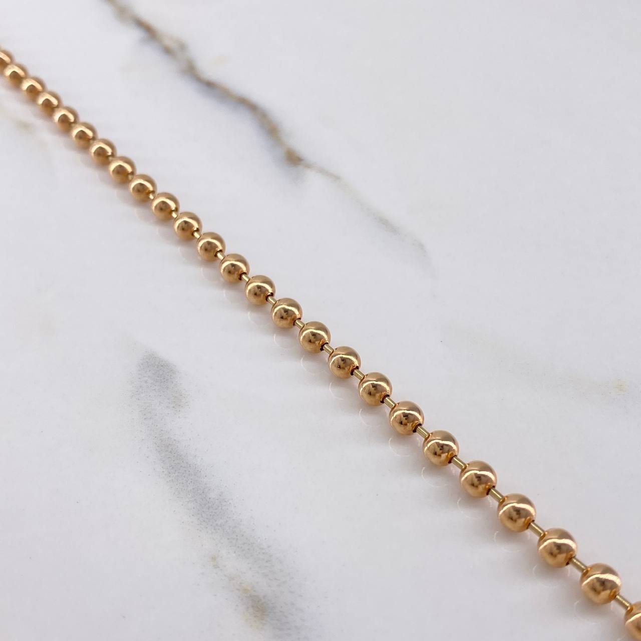 Military Chain 27.05gr / 60cm / 3.75mm Beads Polished Rose Gold +3 $