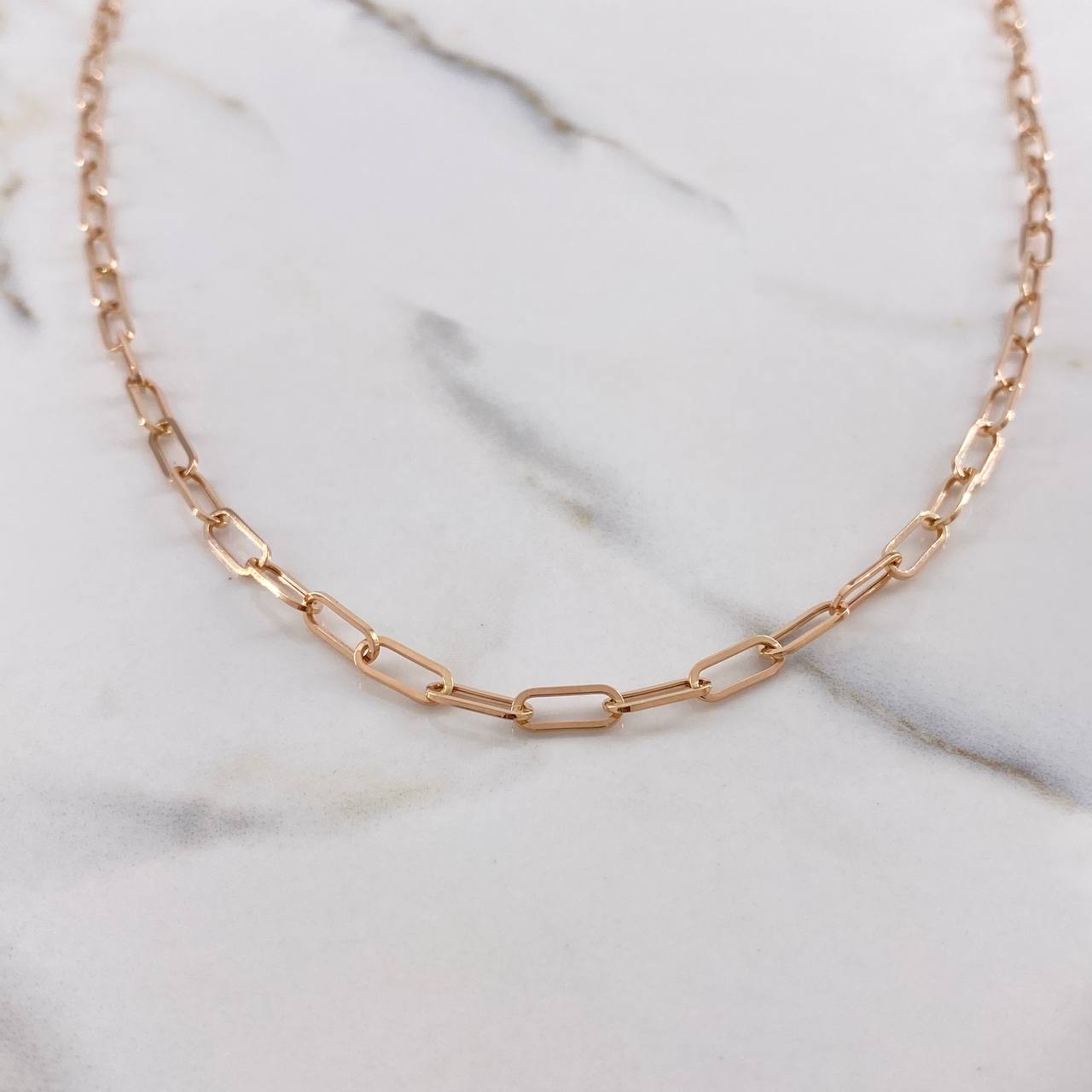 Paperclip Chain 4.35gr / 50cm / 4mm Rose Gold +3 $