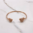 Bracelet Hug Bears 7.35gr / 15cm / White Black Zircons Rose Gold $