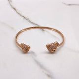 Bracelet Hug Bears 7.35gr / 15cm / White Black Zircons Rose Gold $