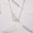 Chain Hoop followed by Flowers 2.4gr / 45cm / 1mm Yellow Gold +3 $