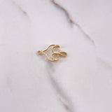 Herraje Ancla 1.7gr / 2.4cm / Liso Oro Amarillo $